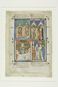 Scènes uit de wonderen van Sint Pieter, uit een Bijbel Historiale of Pictorial Nieuw Testament door Unknown artist