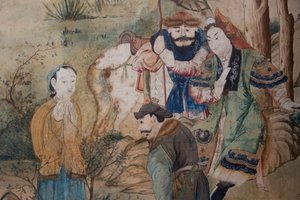 Scènes uit het dagelijks leven in China (detail) door Unknown artist