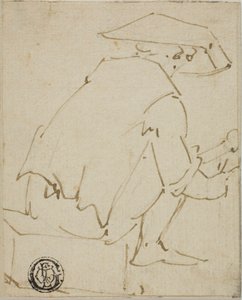 Zittende Man van Achteren Gezien door Unknown artist