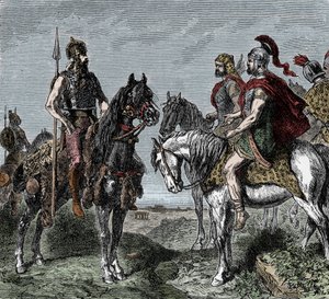 Tweede Punische Oorlog: Galliërs weigeren Hannibal te steunen door Unknown artist