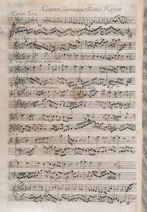 Bladmuziek van Canones diversi super thema regium, muzikaal aanbod van Johann Sebastian Bach (18e eeuw)