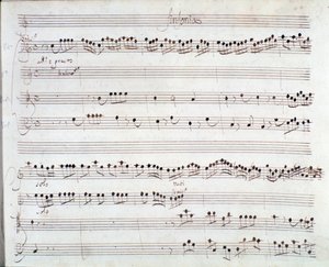 Bladmuziek voor De kroning van Darius door Giuseppe Aldrovandini