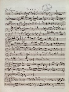Bladmuziekpagina van de Periodieke Symfonie door Karl Ditters von Dittersdorf door Unknown artist