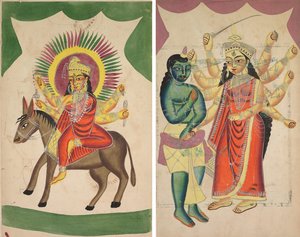 Sheetaladevi: de pokkengodin; Durga door Unknown artist