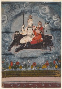 Shiva en Devi op Gajasura