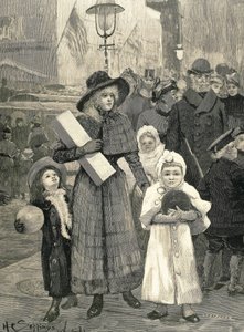 Winkelen in New York (1891) door Unknown artist
