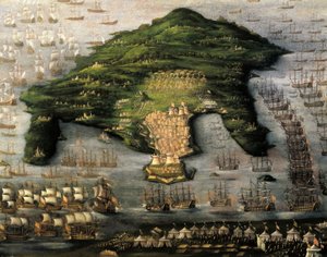 Belegering van Korfoe, Griekenland, onbekende kunstenaar