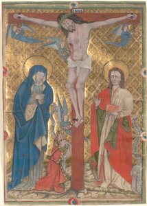 Enkel blad uit een missaal: De kruisiging door Unknown artist
