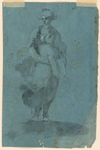 Schetsen A) Sibyl (?); B) St. Jan predikend door Unknown artist