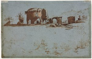 Kleine Groep Romeinse Ruïnes (verso)
