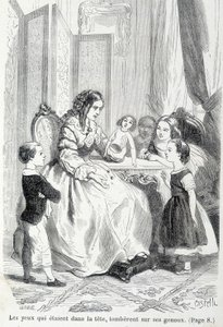 Sophie en de gebroken pop - in "De tegenslagen van Sophie" door de Gravin van Ségur, Hachette door Unknown artist