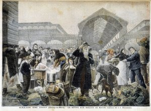 Soep bij de hallen in de ochtend - in 