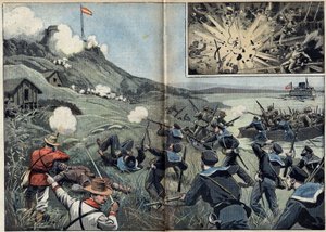 Spaans-Amerikaanse Oorlog of Cubaanse Onafhankelijkheidsoorlog (1868-1898) tussen Spanje en Noord-Amerika door Unknown artist