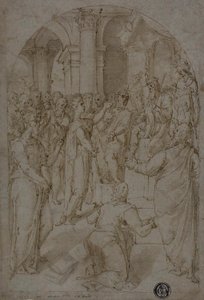 St. Catharina van Alexandrië in discussie met de doktoren door Unknown artist