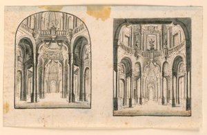 Toneelontwerp: Interieur van paleiszalen
