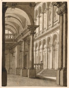 Toneelontwerp, Renaissance portiek door Unknown artist