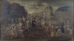 Straatgrappen in Parijs, tussen 1501 en 1600 door Unknown artist