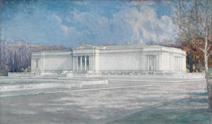 Studie voor Zuidgevel van Het Cleveland Museum of Art door Unknown artist