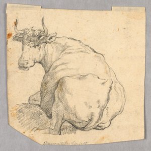 Studie van een Koe door Unknown artist