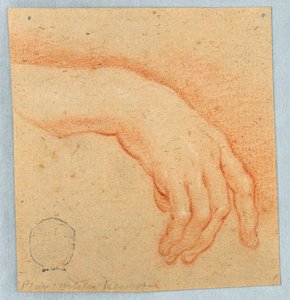 Studie van een rechterhand door Unknown artist