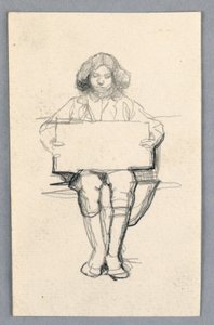 Studie van een Jonge Jongen door Unknown artist