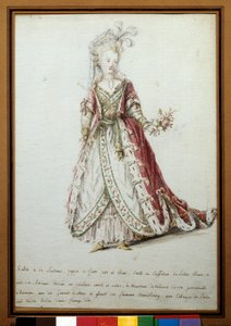 Sultanskostuum. 18e eeuw aquarel. Parijs, decoratieve kunsten