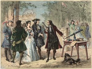 Telegrafische ervaring uitgevoerd door Guillaume Amontons door Unknown artist