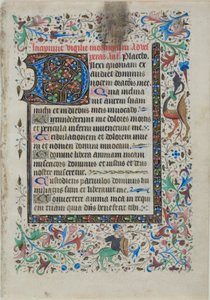 Tekstblad uit een getijdenboek