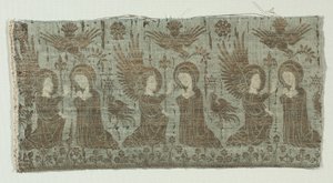 Textiel Fragment met de Aankondiging