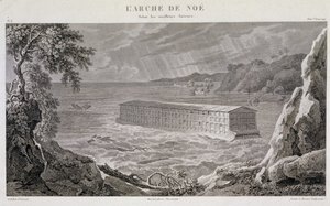 De Ark van Noach onder de zondvloed - gravure door Fortier en Bovinet door Unknown artist