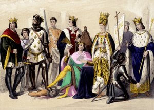 De Capetingen van Valois van 1328 tot 1422. Filips VI, Jan II, Karel VI, Isabeau (Isabella, Elizabeth) van Beieren, Jeanne d