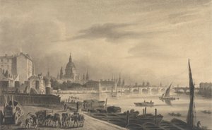 De stad Londen vanaf Somerset House door Unknown artist