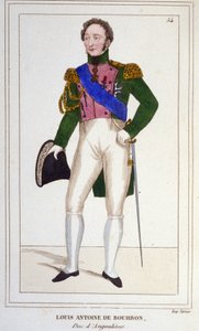 De hertog van Angoulême Louis Antoine (Louis-Antoine) d
