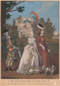 De Modieuze Jurken voor het Jaar 1776 door Unknown artist