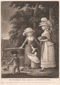 De Gevederde Schoonheid, Voedend de Gevederde Vogels door Unknown artist