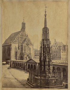 [De Frauenkirche en Schöner Brunnen, Neurenberg]. door Unknown artist