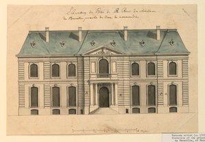 De Voorgevel van een Villa in Benoille door Unknown artist