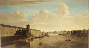 De Grande Galerie du Louvre, met de Porte Neuve, Pont-Neuf, Cité, Tour de Nesle en Quai Malaquais, circa 1640, huidige 1e en 6e arrondissementen, tussen 1635 en 1645