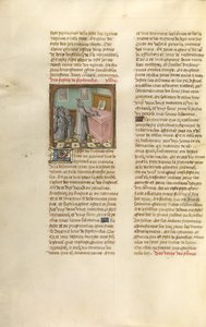 De hogepriester die een lam offert