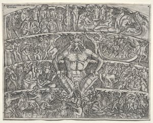 De Hel volgens Dante, naar de Fresco in het Campo Santo in Pisa door Unknown artist