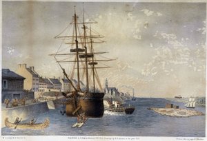 De Haven van Montreal in 1830 - door Spronle