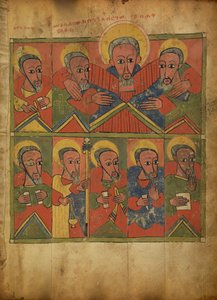 De Profeten met Abraham die Izaäk en Jakob omhelst door Unknown artist