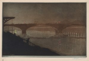 De Solferino-brug: nachtelijk effect door Unknown artist