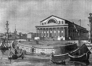 De Beurs van Sint-Petersburg in Rusland in 1836. door Unknown artist