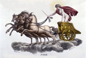 De Zon. Gravure uit de 19e eeuw door Unknown artist