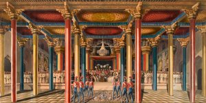 De Tanjore Durbar, nabij Madras in februari 1840