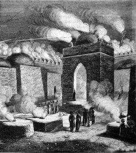 De Tempel van Vuur van Atesh - gah in Bakoe, Azerbeidzjan (19e-eeuwse gravure) door Unknown artist
