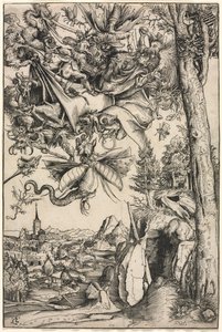 De verleiding van St. Antonius door Unknown artist