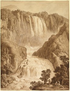 De Waterval van Marmore bij Terni door Unknown artist