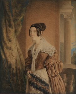 De vrouw van kapitein William Hewett, c.1840 door Unknown artist